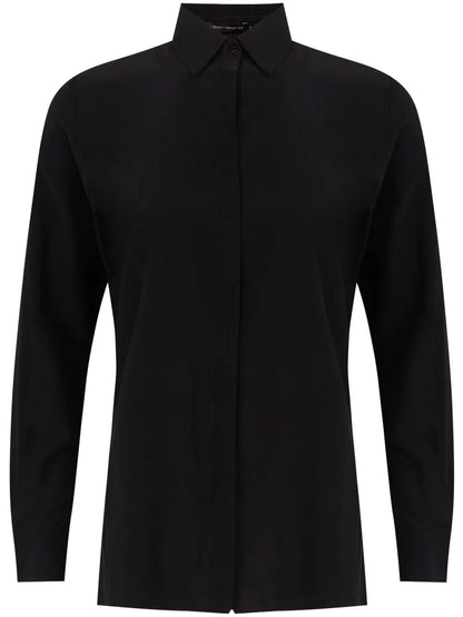 Side-Slit Silk Shirt