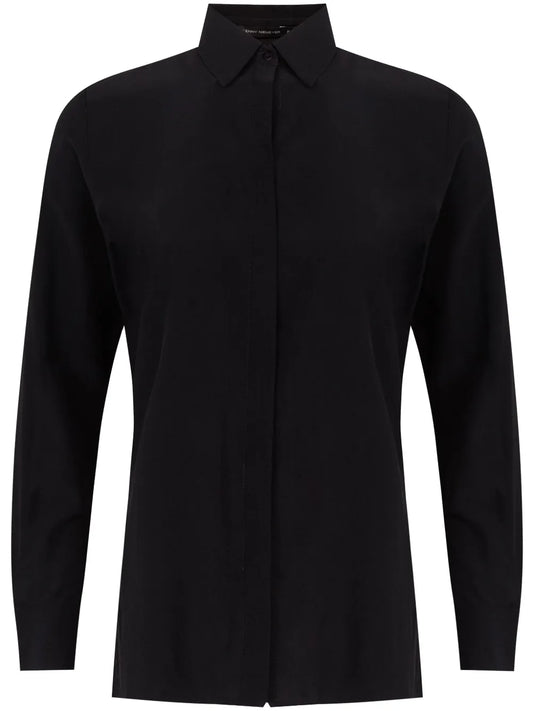 Side-Slit Silk Shirt
