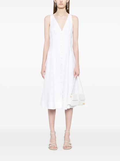 Sebastien Linen V-Neck Dress