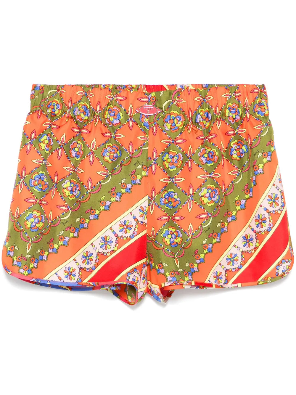 Festa-Print Silk Shorts