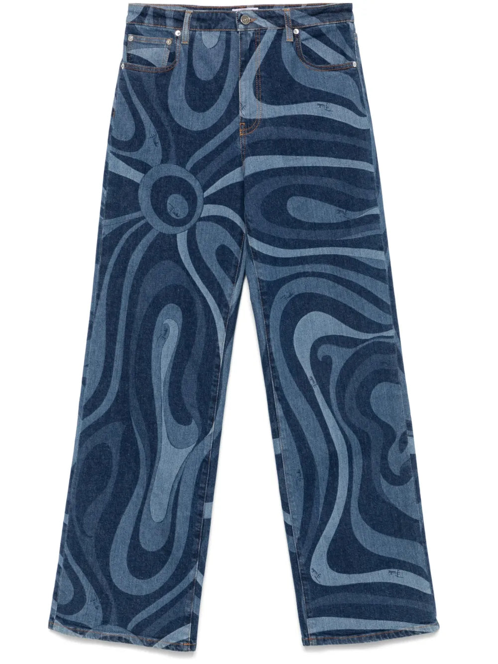 Marmo-Print Jeans