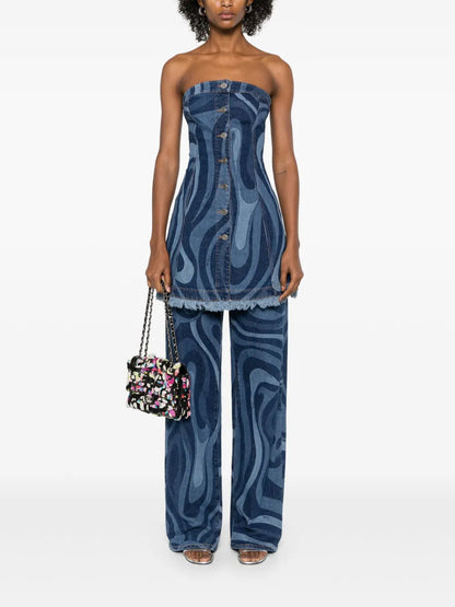 Marmo-Print Jeans