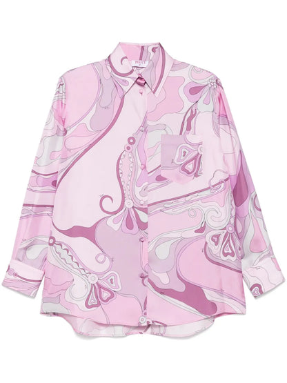 Orchidee-Print Shirt