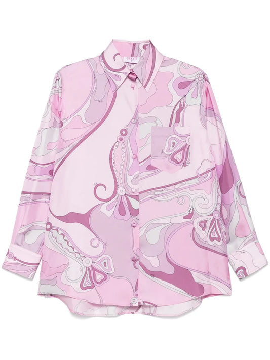 Orchidee-Print Shirt
