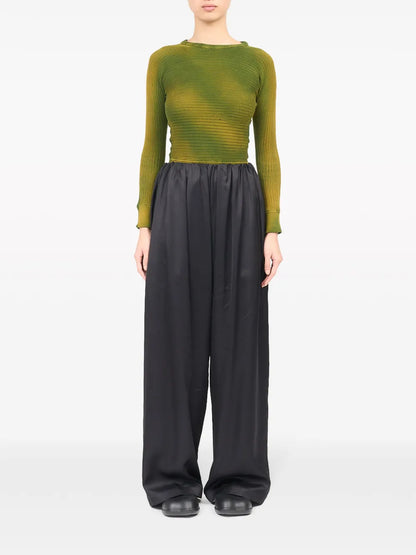 Pleated High-Waist Trousers
