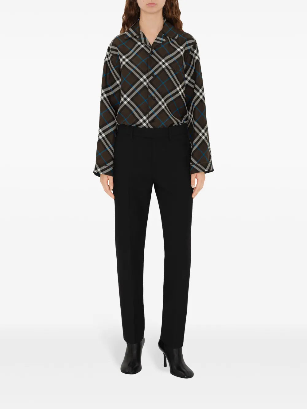 Vintage Check Silk Shirt