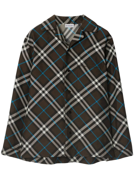 Vintage Check Silk Shirt