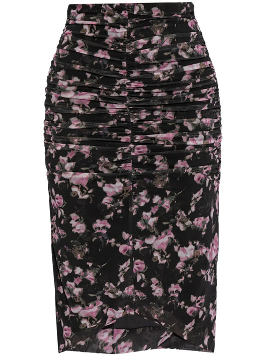 Floral-Print Pencil Skirt
