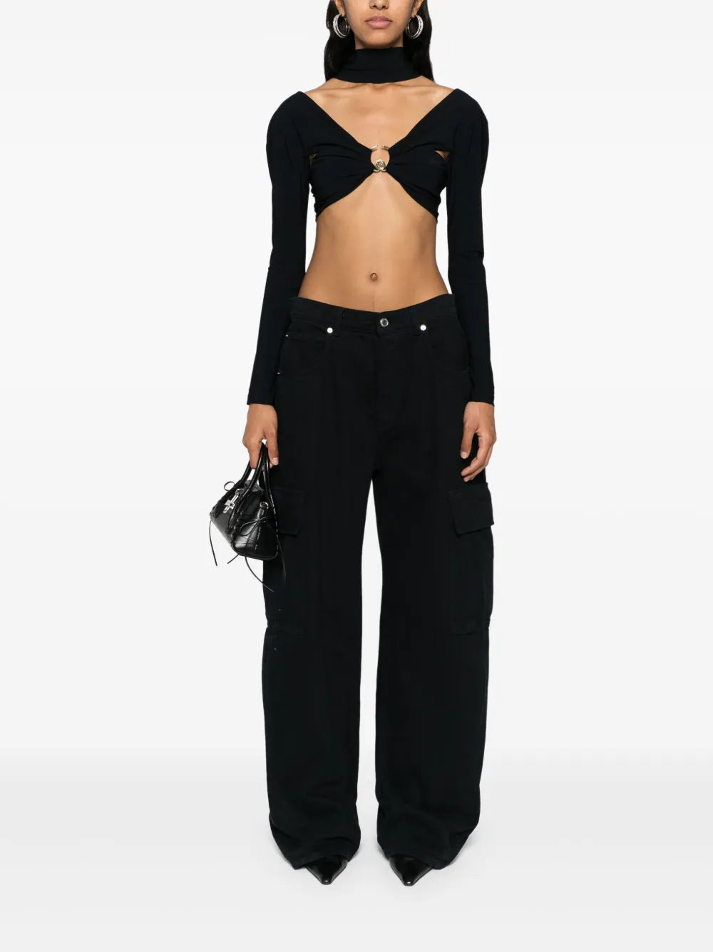 Long-Sleeve Cropped Top