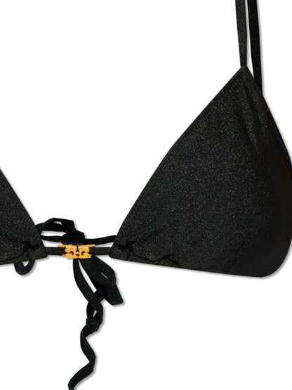 Logo-Plaque Bikini Top