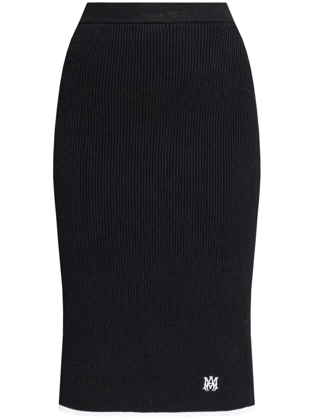 Ma Logo-Embroidered Midi Skirt