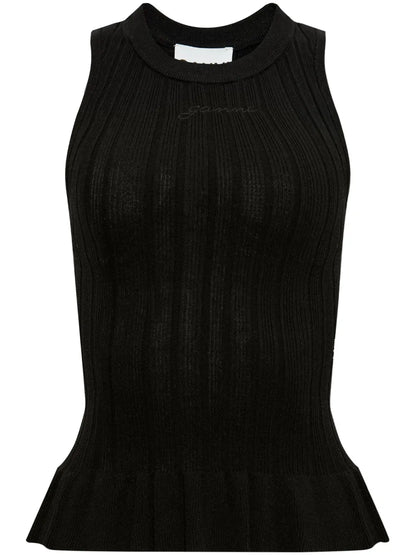 Logo-Embroidered Ribbed Tank Top