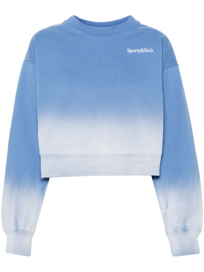 Logo-Embroidered Cropped Sweatshirt