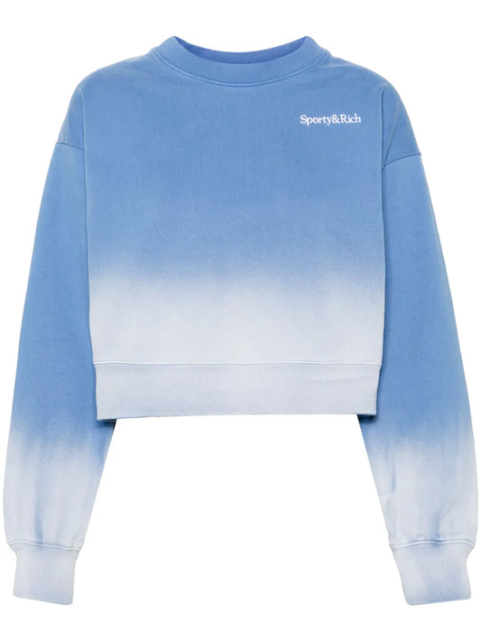 Logo-Embroidered Cropped Sweatshirt