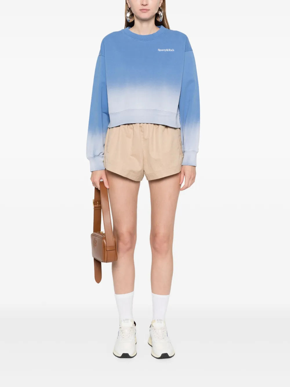 Logo-Embroidered Cropped Sweatshirt