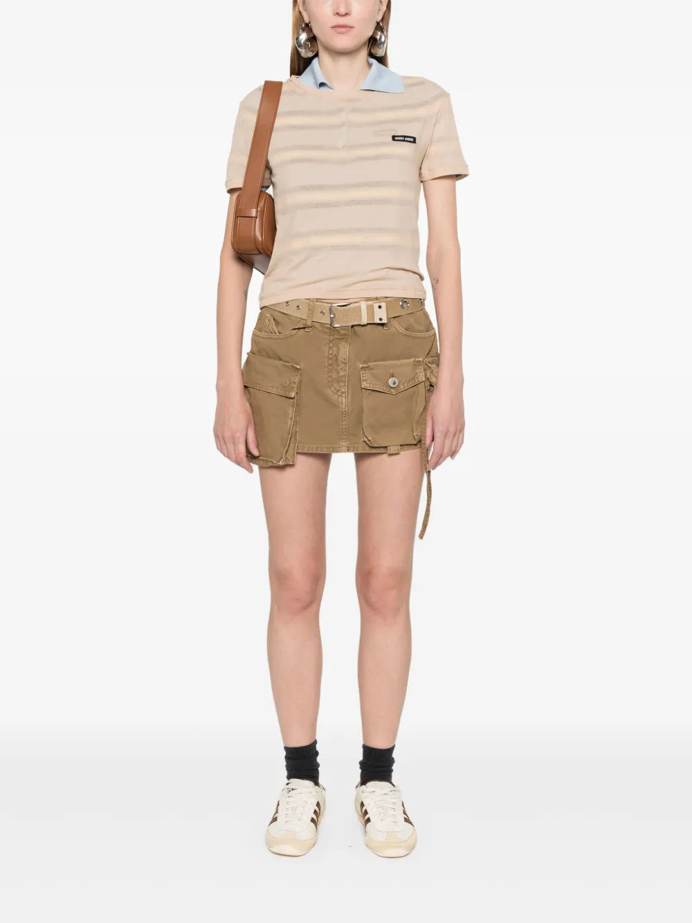 Logo-Patch Cropped T-Shirt