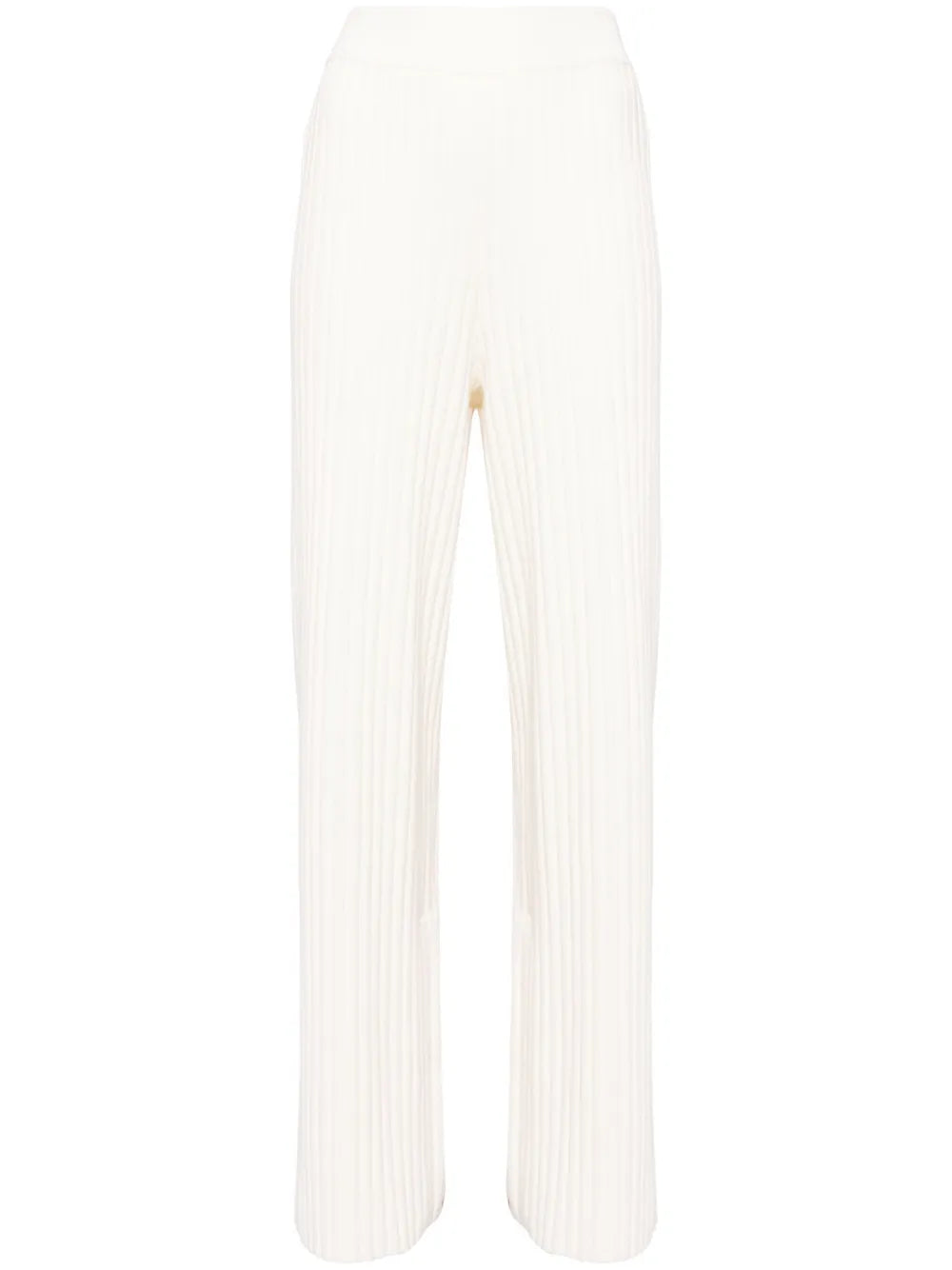 Logo-Tape Ribbed-Knit Trousers