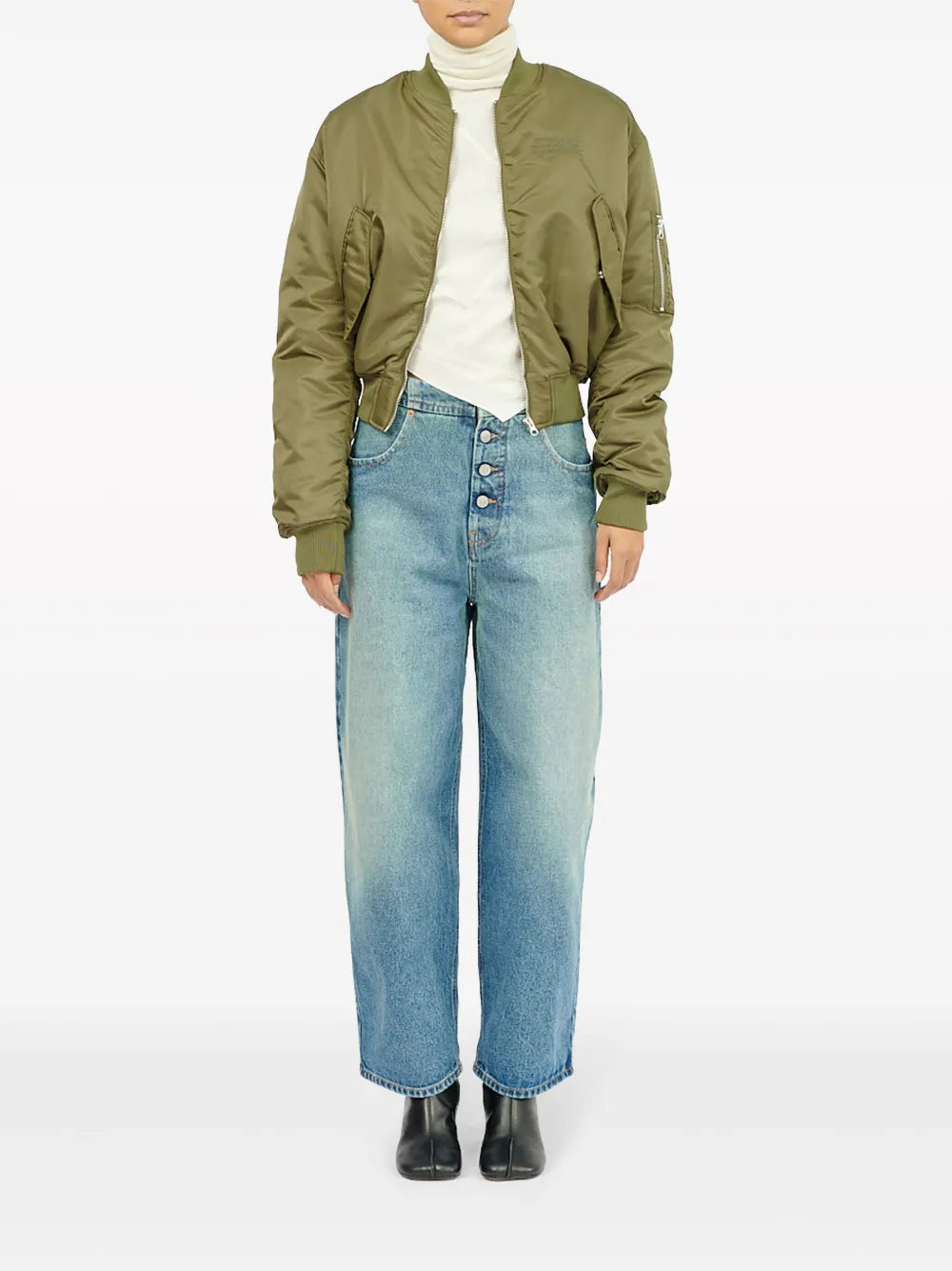 Stitch-Logo Bomber Jacket