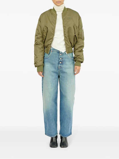 Stitch-Logo Bomber Jacket