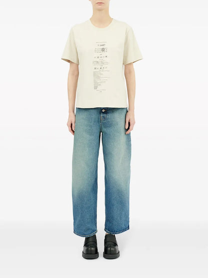 Care Label-Print Cotton T-Shirt