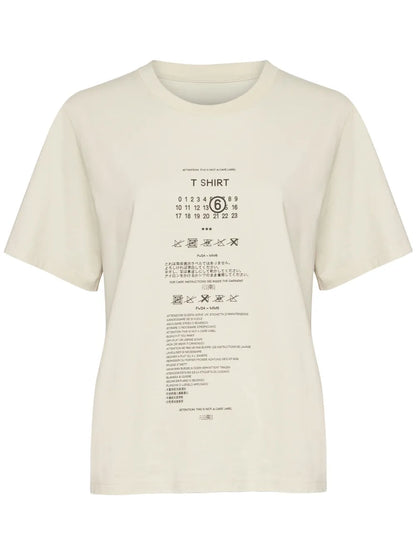 Care Label-Print Cotton T-Shirt