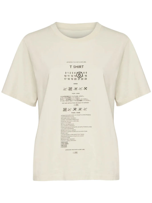 Care Label-Print Cotton T-Shirt