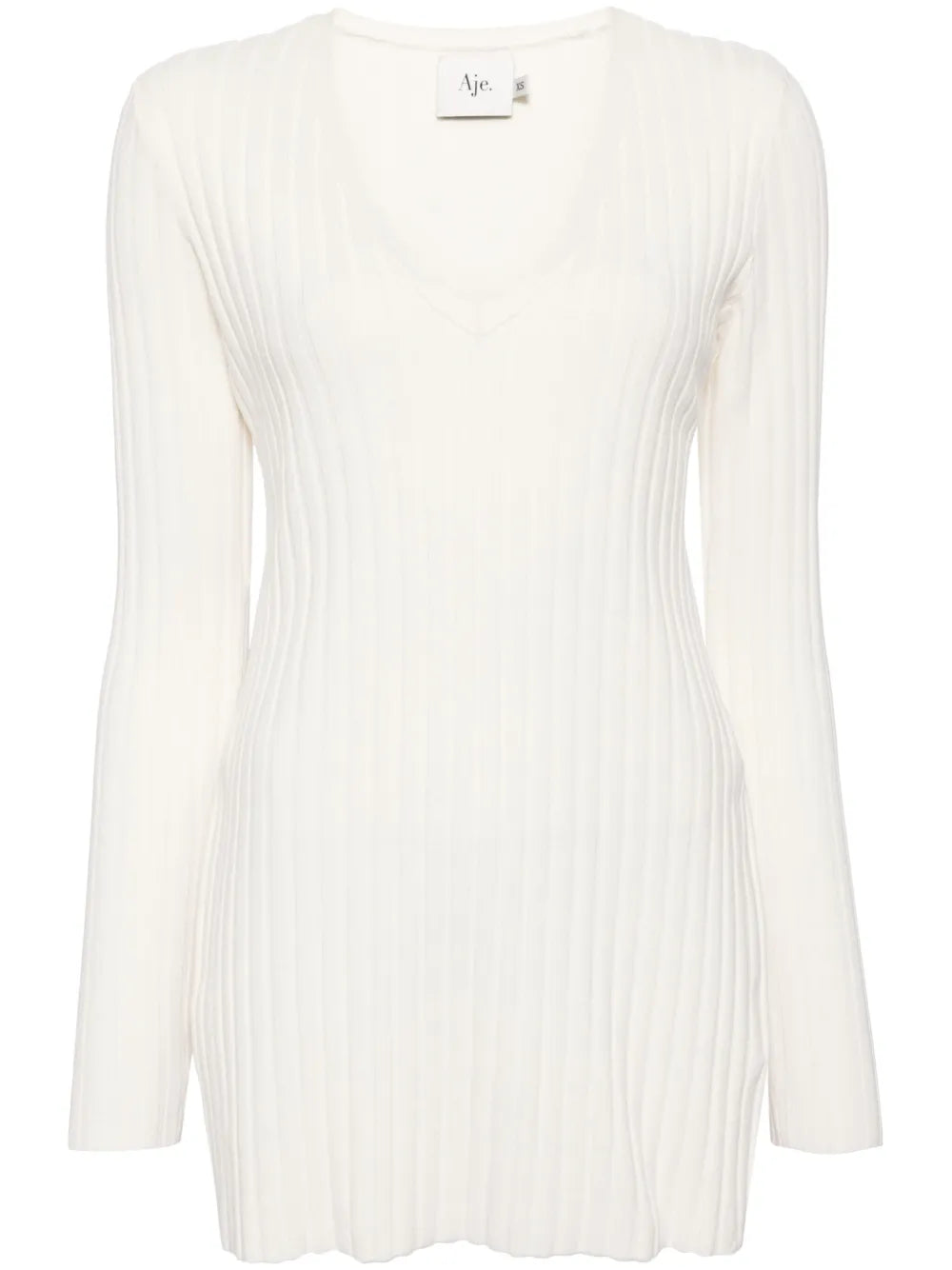 Logo-Tape Ribbed-Knit Jumper
