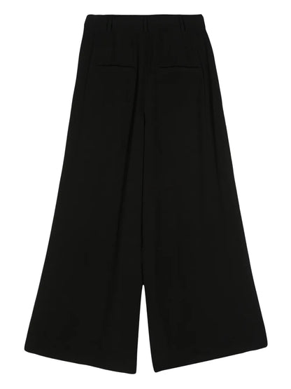 Belted Crepe Palazzo Pants