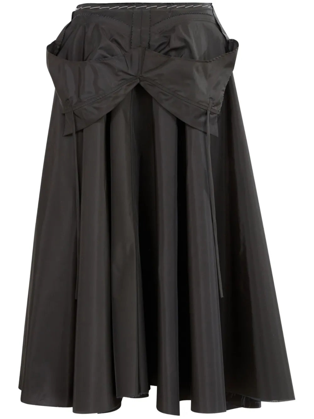 Layered Flared Midi Skirt