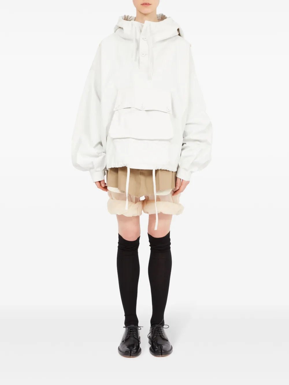 Slouchy-Hood Linen Jacket