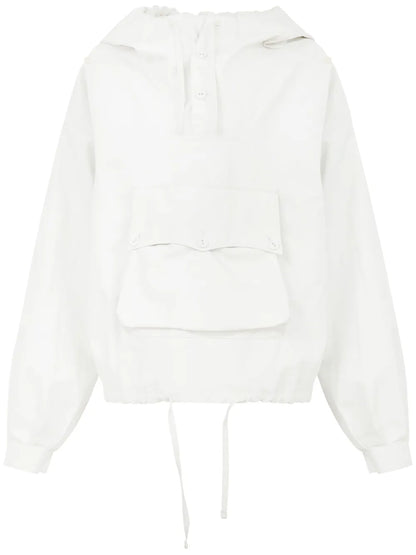 Slouchy-Hood Linen Jacket
