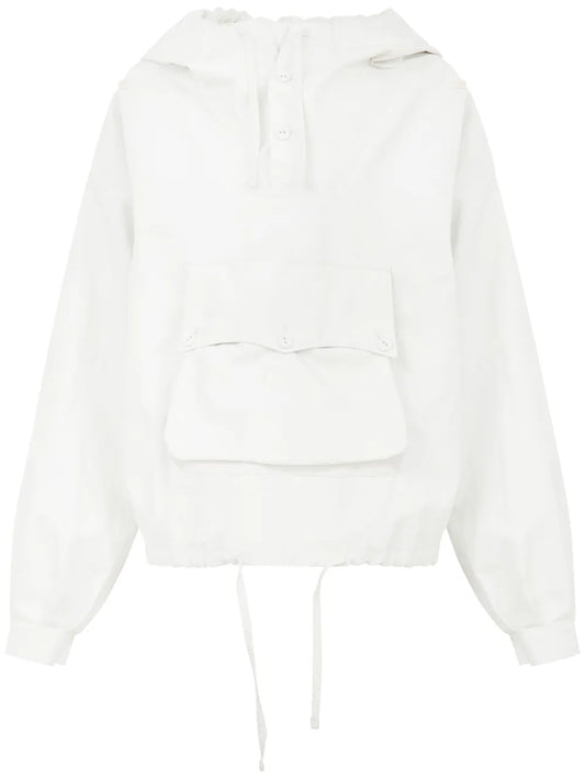 Slouchy-Hood Linen Jacket
