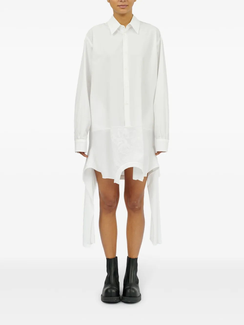 Asymmetric Cotton Shirt Dress