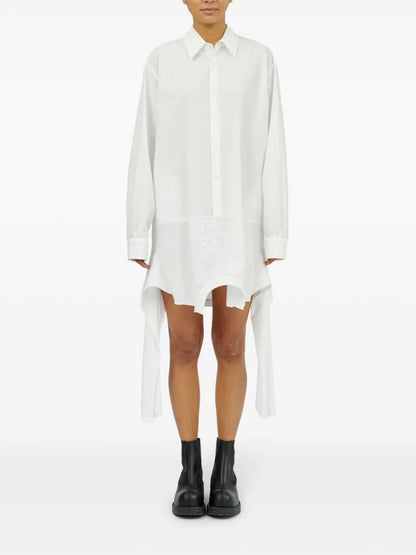 Asymmetric Cotton Shirt Dress