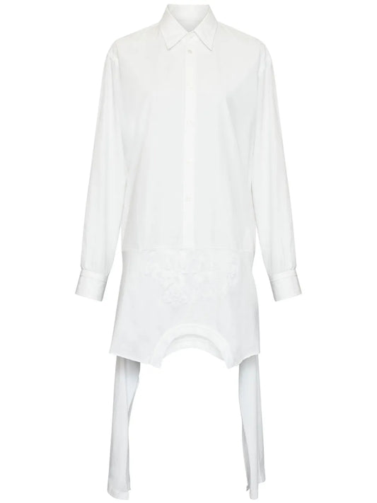 Asymmetric Cotton Shirt Dress