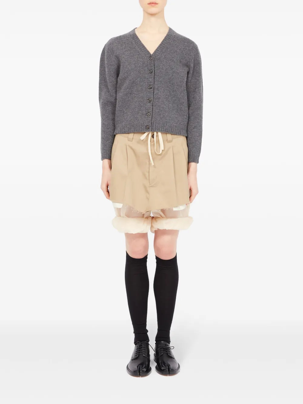 V-Neck Wool Cardigan