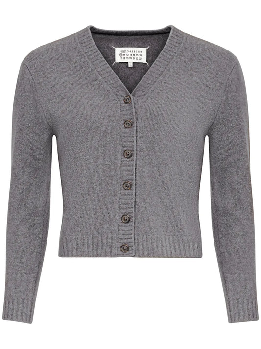 V-Neck Wool Cardigan