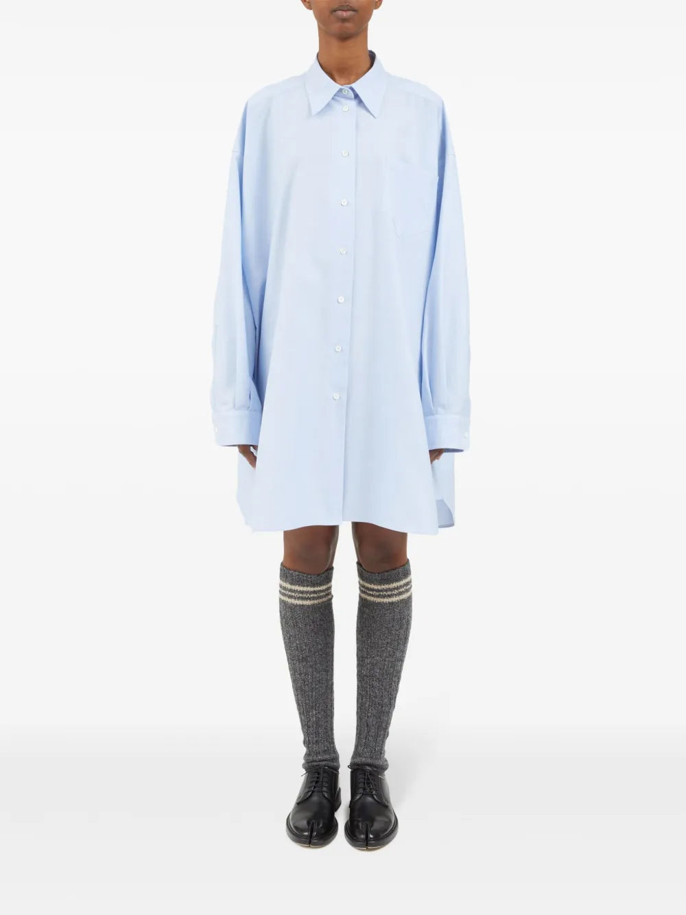 Drop-Shoulder Cotton Shirt