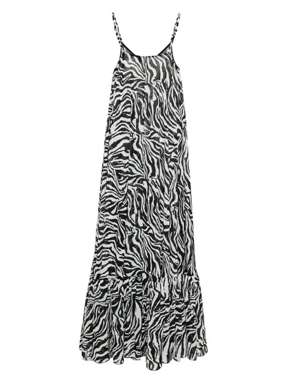 Zebra-Print Maxi Dress