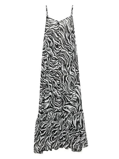 Zebra-Print Maxi Dress