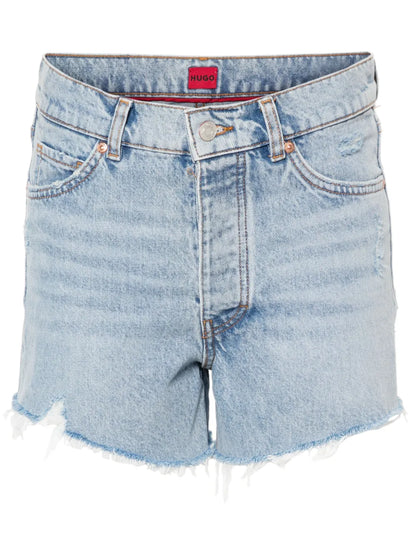 Distressed Denim Shorts