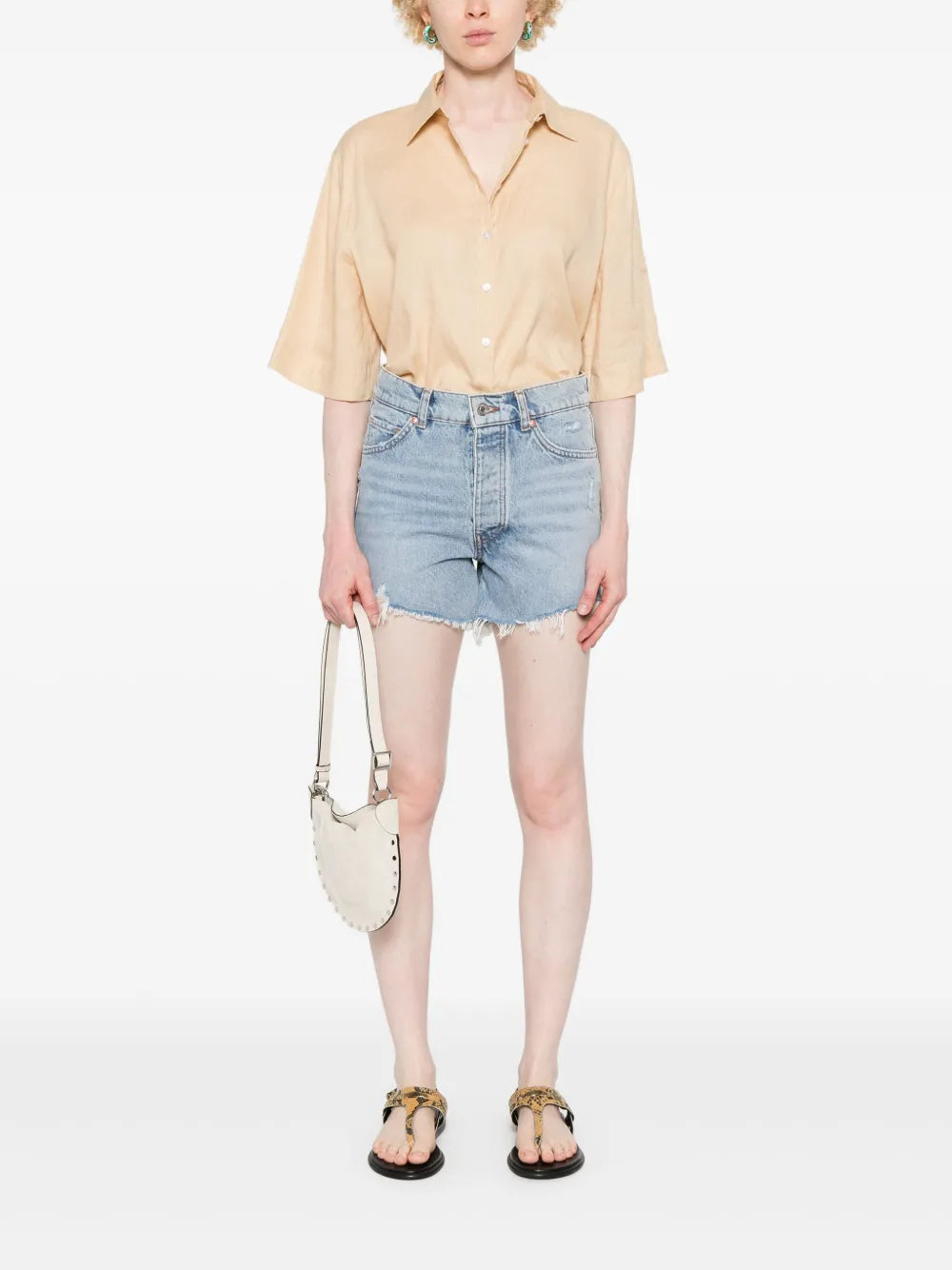 Distressed Denim Shorts