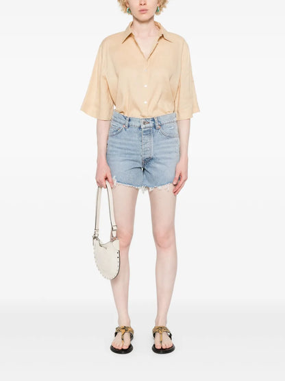 Distressed Denim Shorts