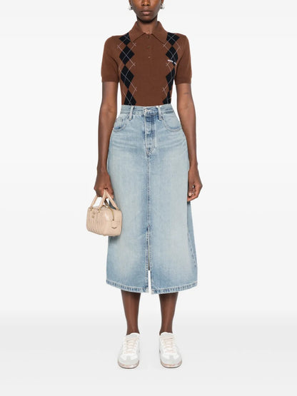 High-Rise Midi Skirt