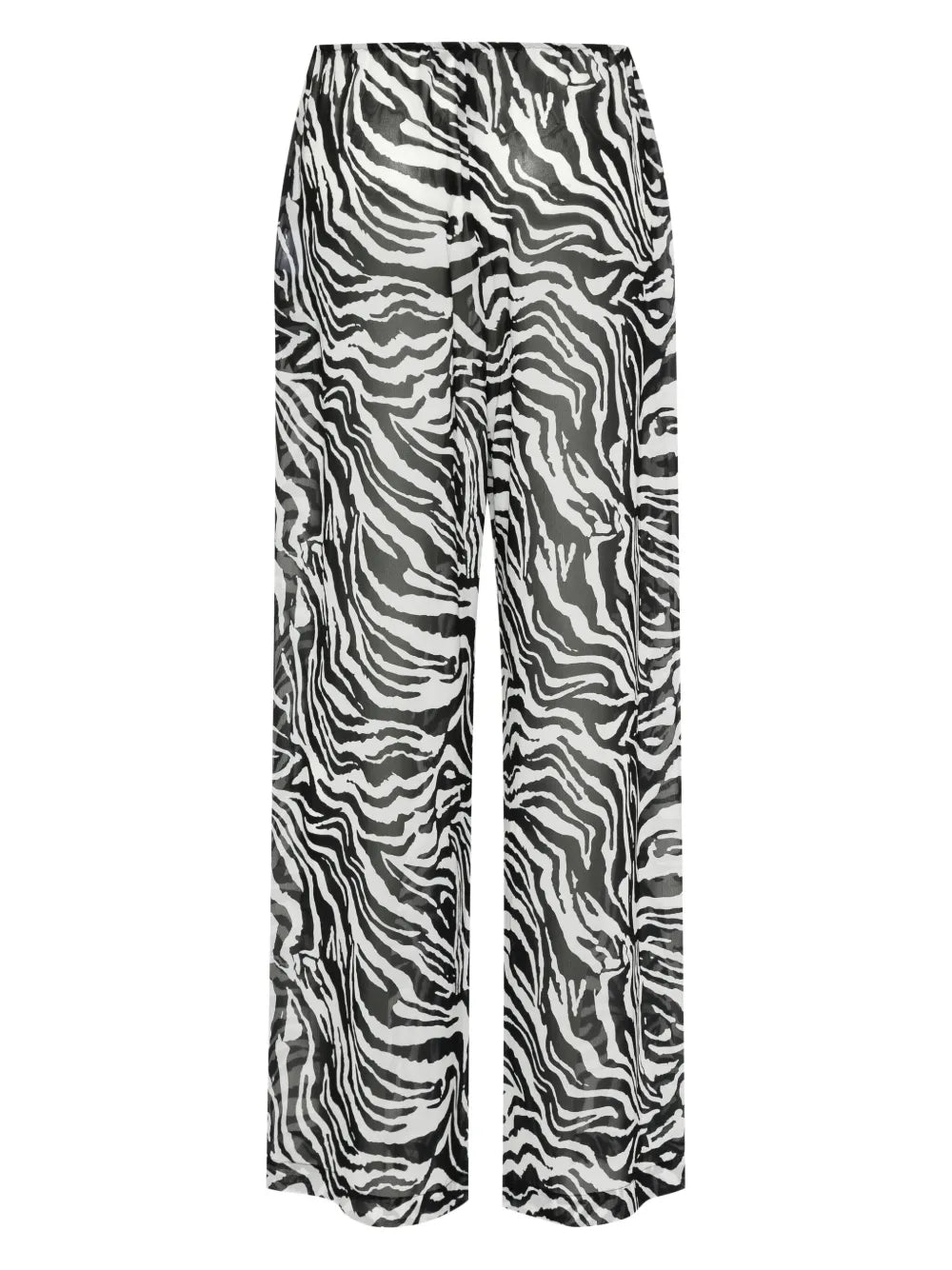 Zebra-Print Straight Trousers