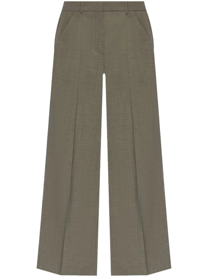 Wide-Leg Wool Trousers