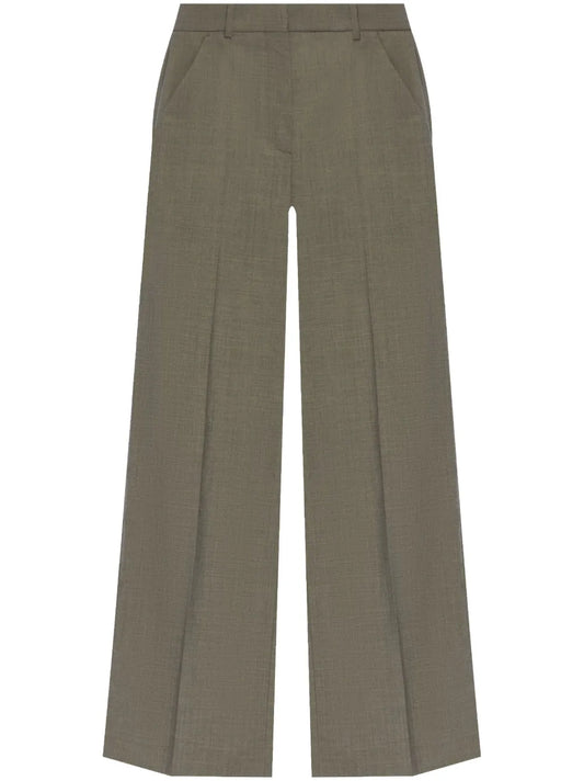 Wide-Leg Wool Trousers