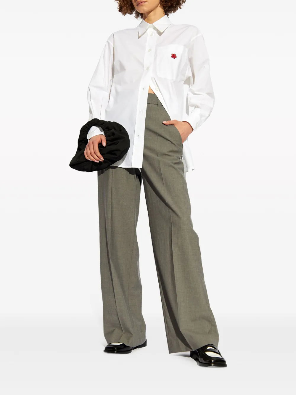 Wide-Leg Wool Trousers