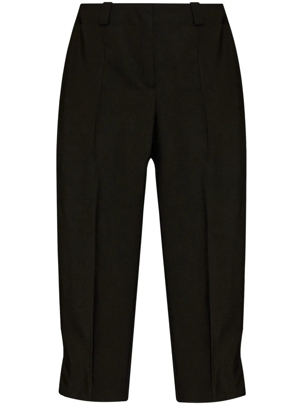 Logo-Appliqué Wool Cropped Trousers