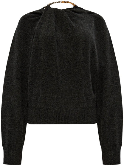 Chain-Detail Wool Jumper